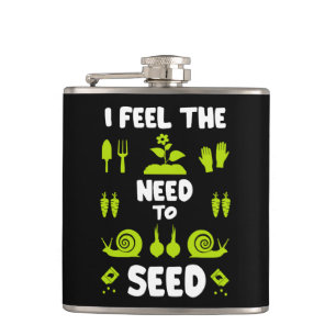 Funny Allotment Gardening Hip Flask