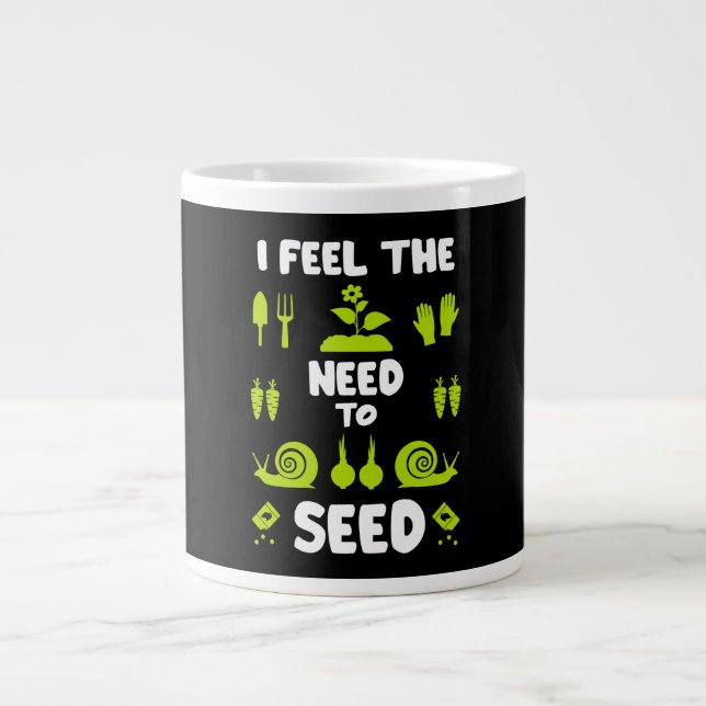 Funny Allotment Gardening Large Coffee Mug (Front)