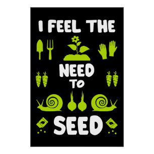 Funny Allotment Gardening Poster