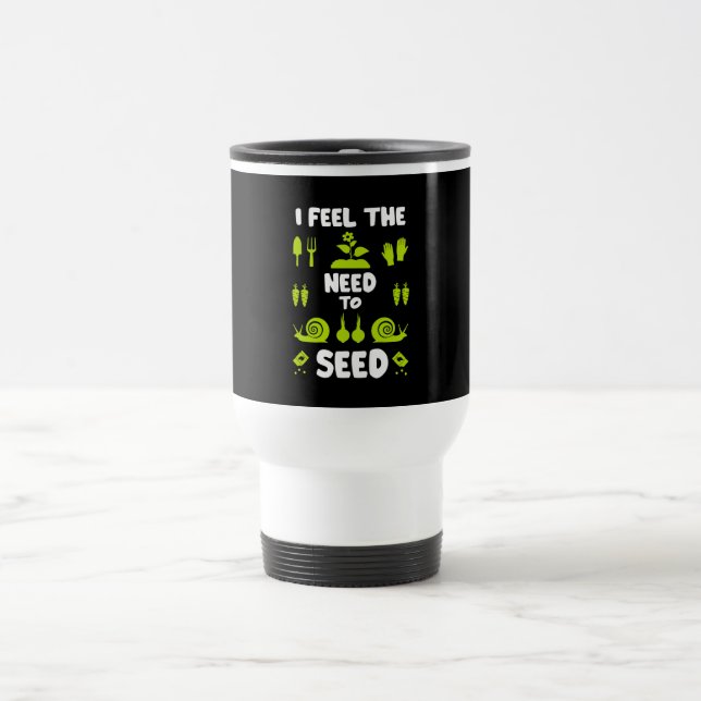 Funny Allotment Gardening Travel Mug (Center)
