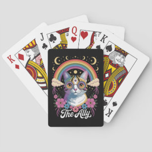 Funny Ally Ca Pride Sunglasses Gay Pride LGBTQ Playing Cards