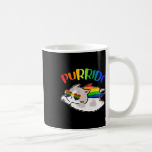Funny Ally Cat Purride Lgbtq Gay Pride Rainbow Kid Coffee Mug