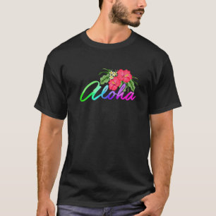 Funny Aloha Flowers Hawaiian Hawaii Beach Luau Par T-Shirt