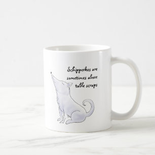 Funny Aloof Schipperke Dog Cartoon Coffee Mug