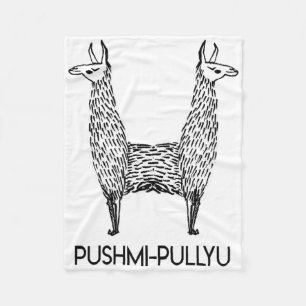 Funny Alpaca Llama Style, Pushmi-pullyu Yoga  Fleece Blanket