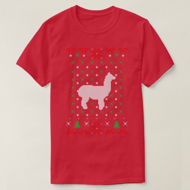 Funny Alpaca Llamas Ugly Christmas Sweater (Design Front)