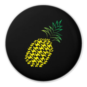 Funny Alpaca Pineapple shirt for Llama Lovers Ceramic Knob