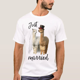 Funny Alpaca Shirt Bride And Groom Wedding _1