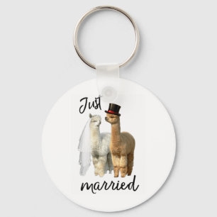 Funny Alpaca Shirt Bride And Groom Wedding _1 Key Ring