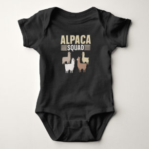 Funny Alpaca Squad Animal Lover Baby Bodysuit