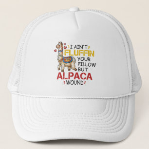 Funny Alpaca Wound Llama Nurse Practitioner Gifts Trucker Hat