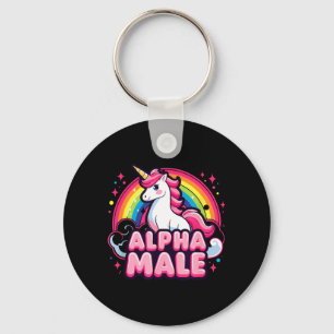 Funny Alpha Male Ironic Sarcastic Humourous Saying Key Ring
