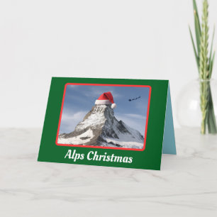 Funny Alps Christmas Holiday Card