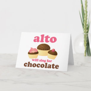 Funny Alto Chocolate Quote Music Gift Card