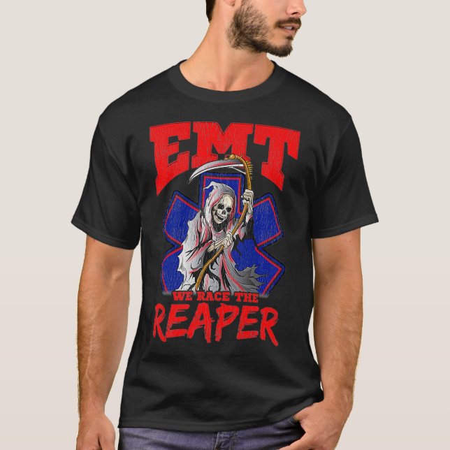 Funny Ambulance First Responder AMR EMT Premium T-Shirt (Front)