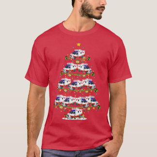 Funny Ambulance Xmas Matching Santa Ambulance Chri T-Shirt