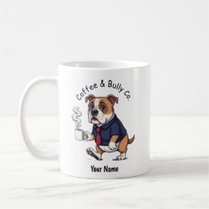 Funny American Bulldog Business Suit Coffee Mug