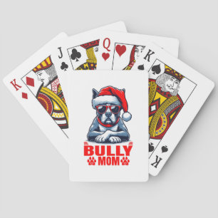 Funny American Bully mum dog owner Christmas gift Playing Cards