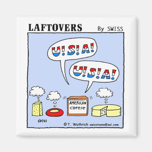 Funny American Cheese Tasting Patriotic Party Magnet