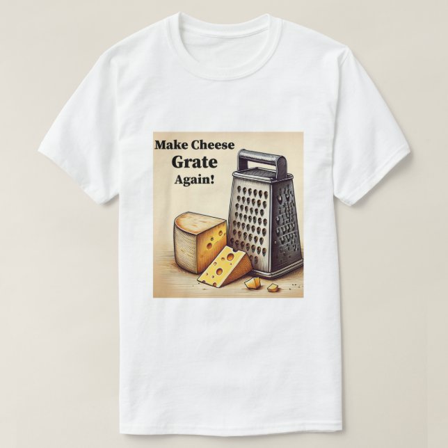 Funny American Elections Satire With Black Text T-Shirt (Design Front)