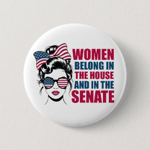 Funny American Feminist Quote Political 6 Cm Round Badge