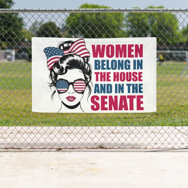 Funny American Feminist Quote Political Election Banner (Insitu)