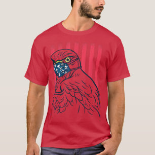 Funny American Flag American Bald Eagle With Mas T-Shirt