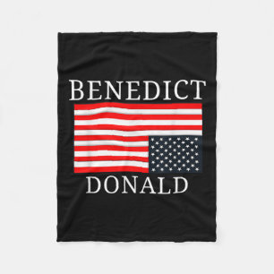 Funny American Flag Benedict Donald Anti Trump Fleece Blanket