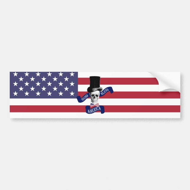 Funny American flag Bumper Sticker (Front)