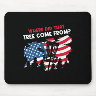 Funny American Flag Disc Golf Mouse Mat