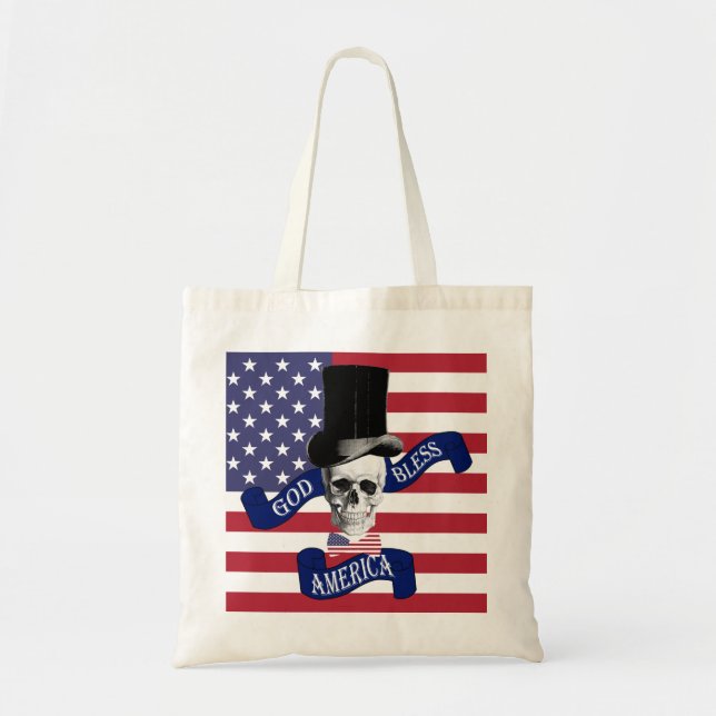 Funny American flag Tote Bag (Front)