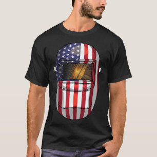 Funny American Flag Welding Gift Men Women Cool We T-Shirt