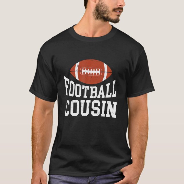 Funny American Football Cousin Retro Sports Footba T-Shirt (Front)