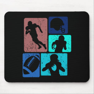 Funny American Football Player Field Game Enthusia Mouse Mat