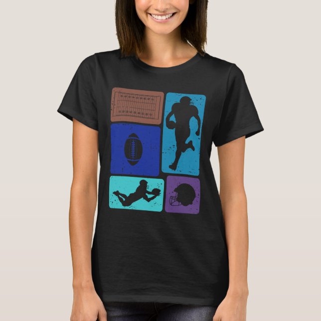 Funny American Football Player Field Game Enthusia T-Shirt (Front)
