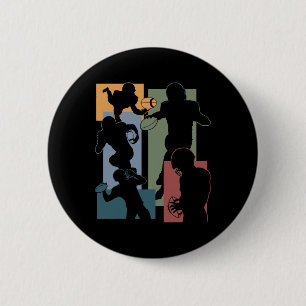 Funny American Football Player Footballer Gaming E 6 Cm Round Badge