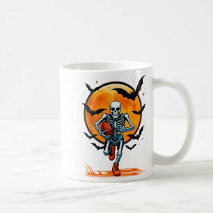 Funny American Football Skeleton Player Halloween  Coffee Mug