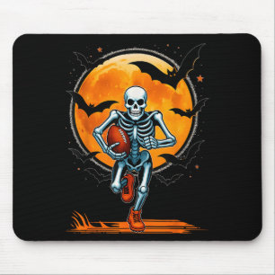 Funny American Football Skeleton Player Halloween Mouse Mat