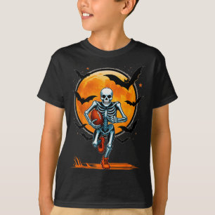 Funny American Football Skeleton Player Halloween T-Shirt