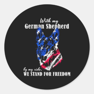Funny American German Quotes Germany Deutsch Classic Round Sticker