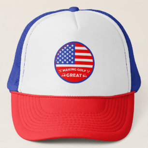 Funny American Golf Player Trucker Hat