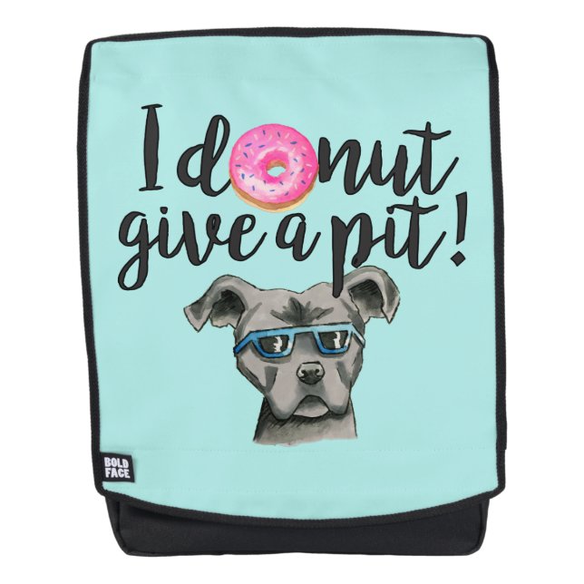 Funny American Pit Bull Terrier Dog Pun Backpack (Front)