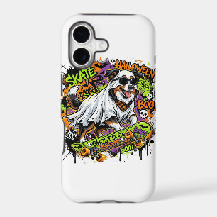 Funny American Shepherd Ghost Skateboard Halloween
