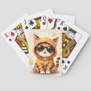 Funny American Shorthair Kawaii Cat Playing Cards