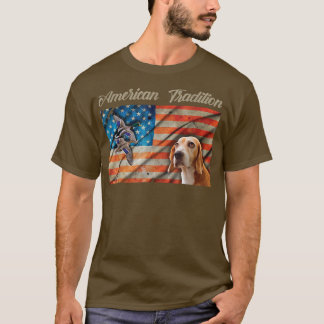 Funny American Tradition Duck Hunting Fohound Dog T-Shirt