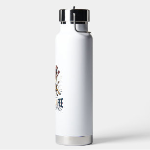 Funny Amerigiraffee Patriotic Giraffe Hot Dog Shir Water Bottle