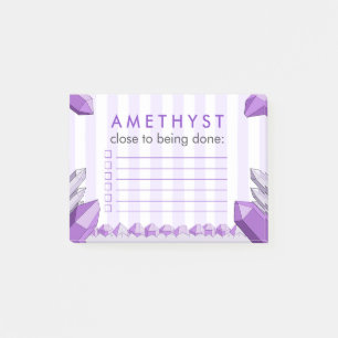 Funny Amethyst Crystal To Do Checklist Post-it Notes