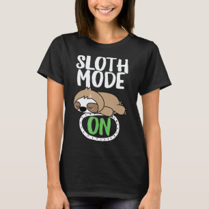 Funny Amp Cute Remote Control Sloth Mode On T-Shirt