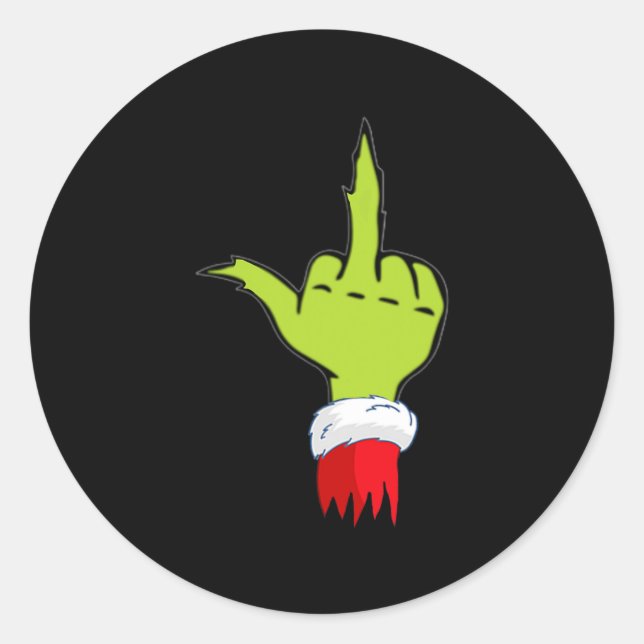 funny &amp; naughty christmas top  adult humour an classic round sticker (Front)