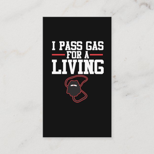 Funny Anaesthesiologist Anaesthesia Gift Pass Gas Business Card (Front)